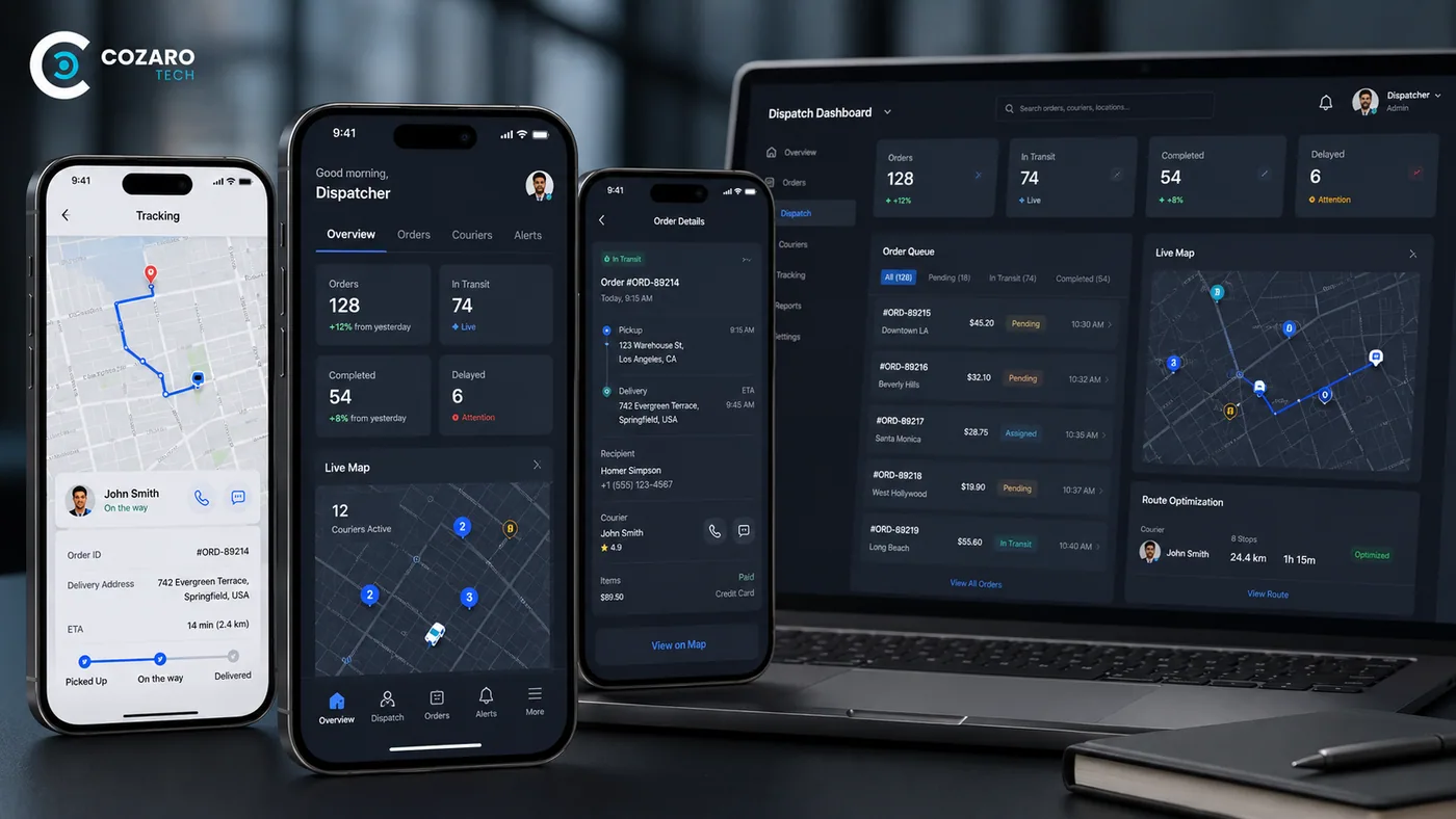 Mobile delivery platform interface