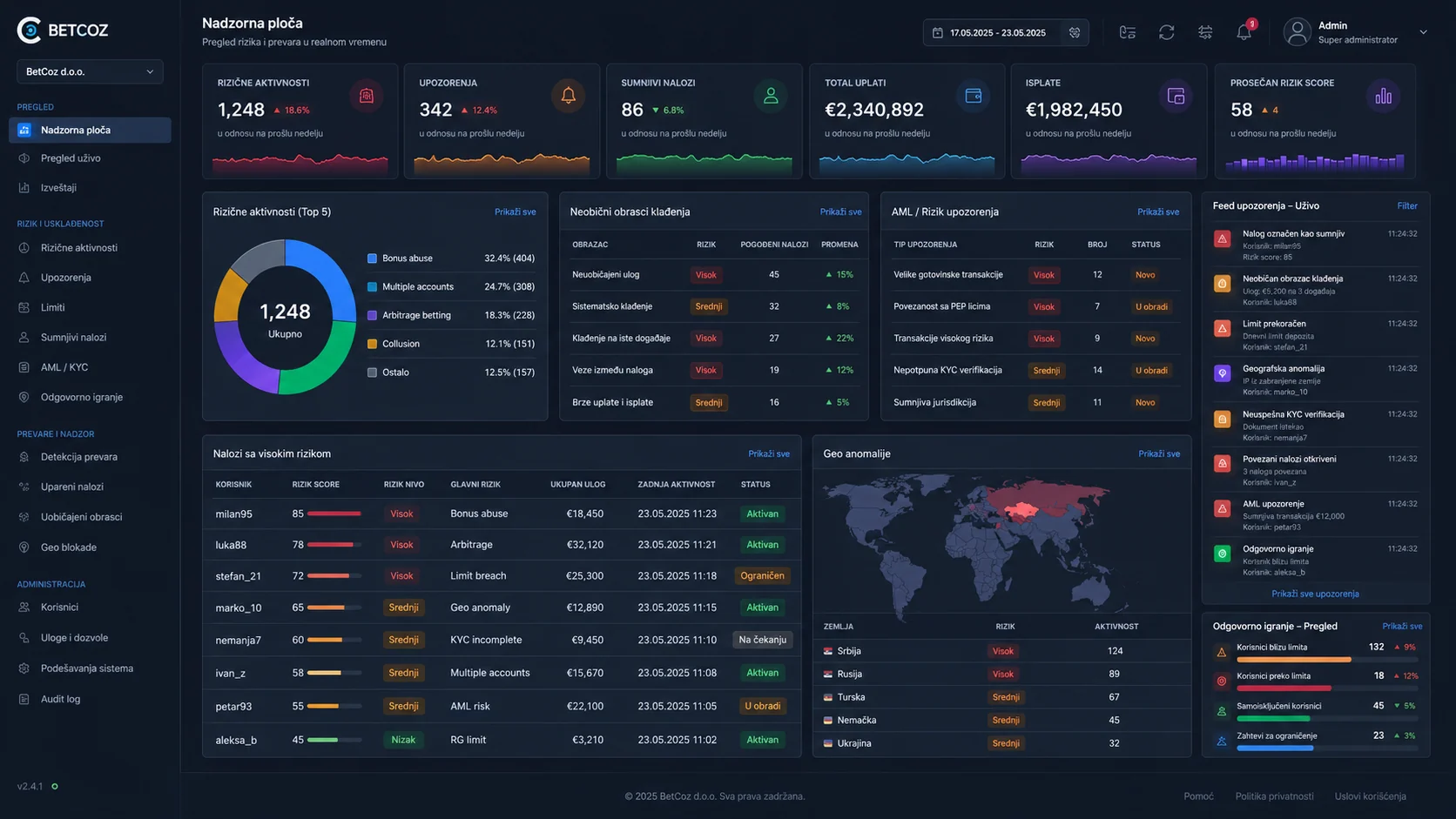 BetCoz gaming betting and casino platform preview screenshot 7