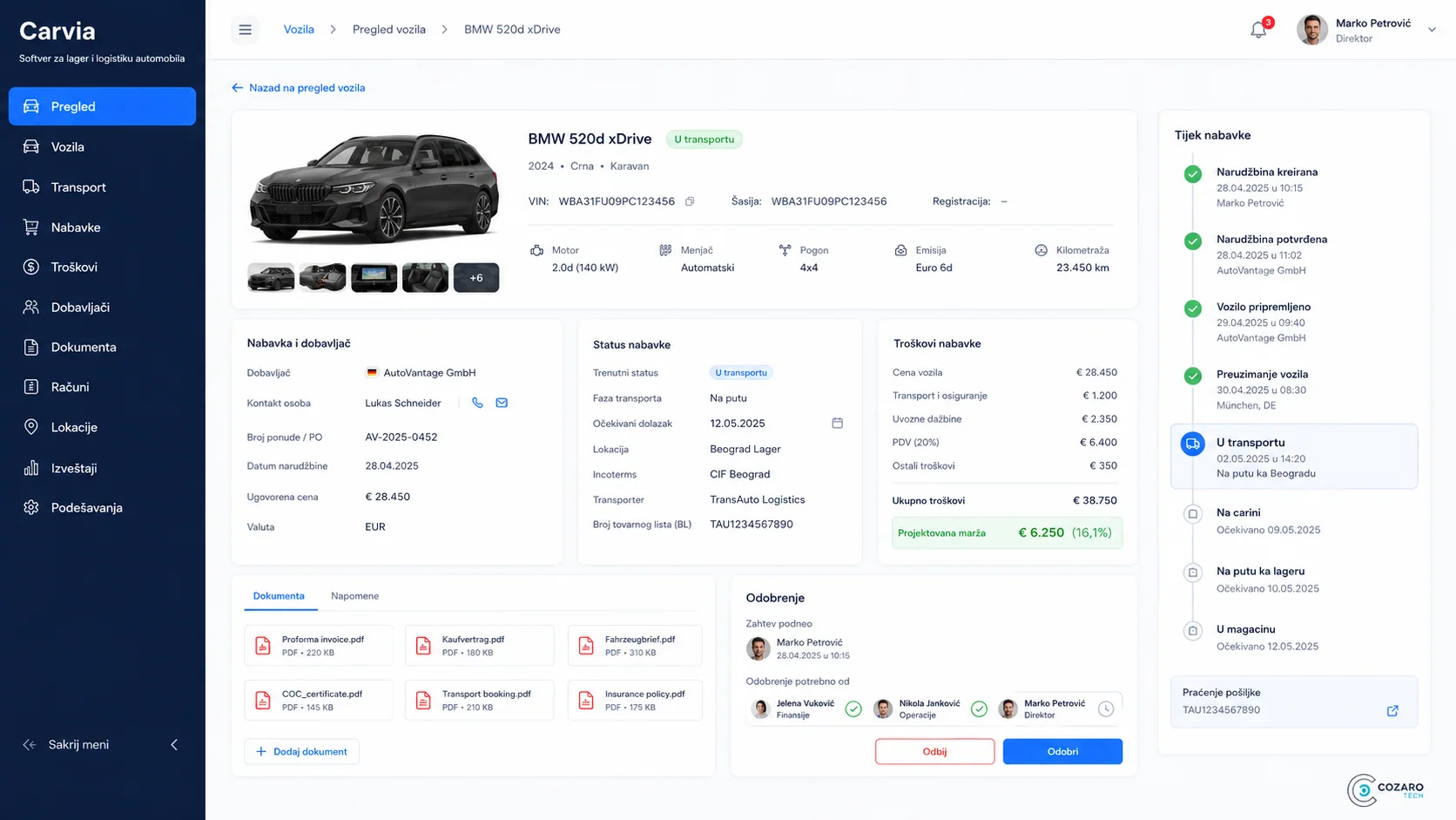 Carvia vehicle stock platform preview screenshot 5
