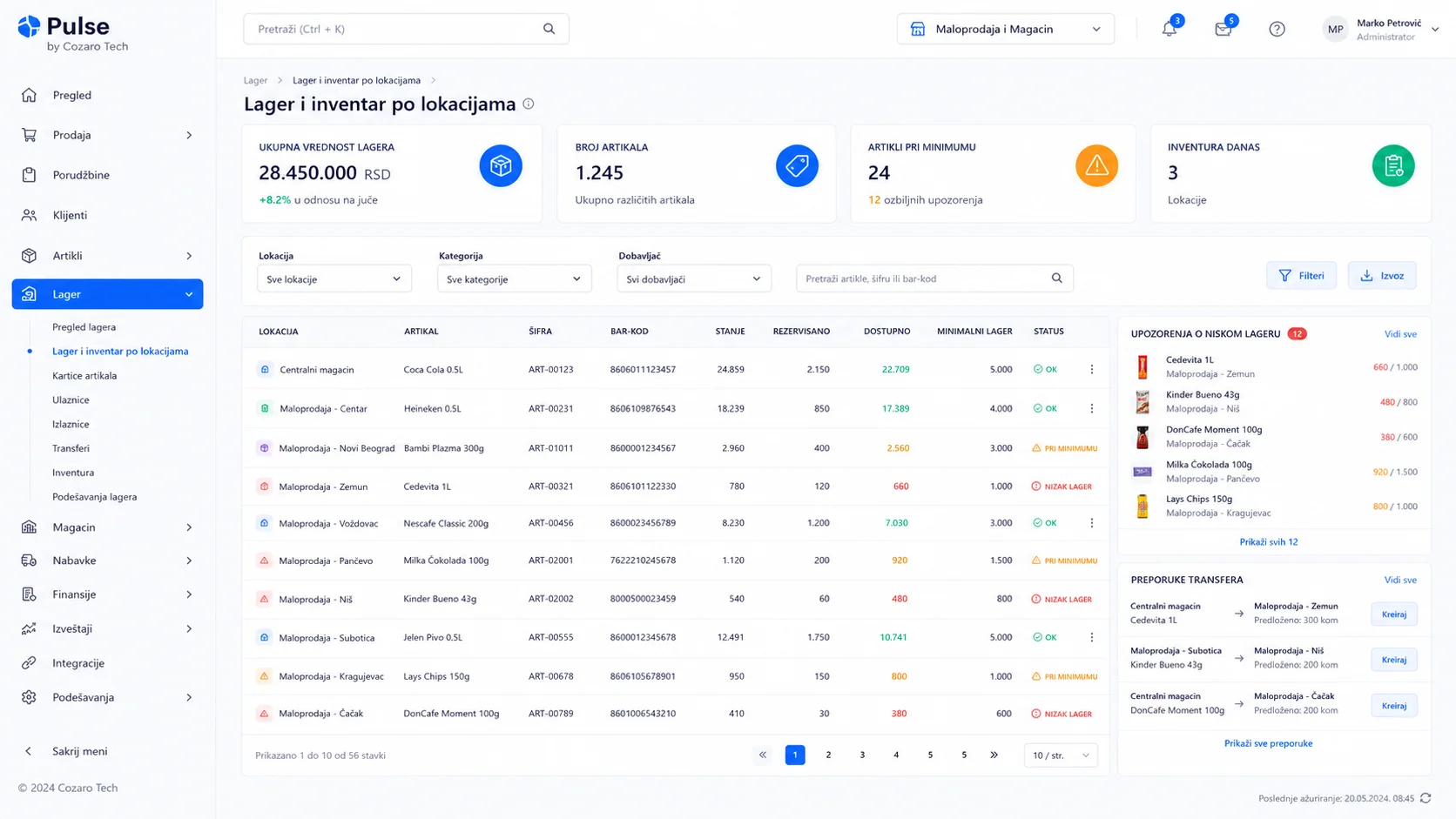 Pulse retail ERP CRM platform preview screenshot 4