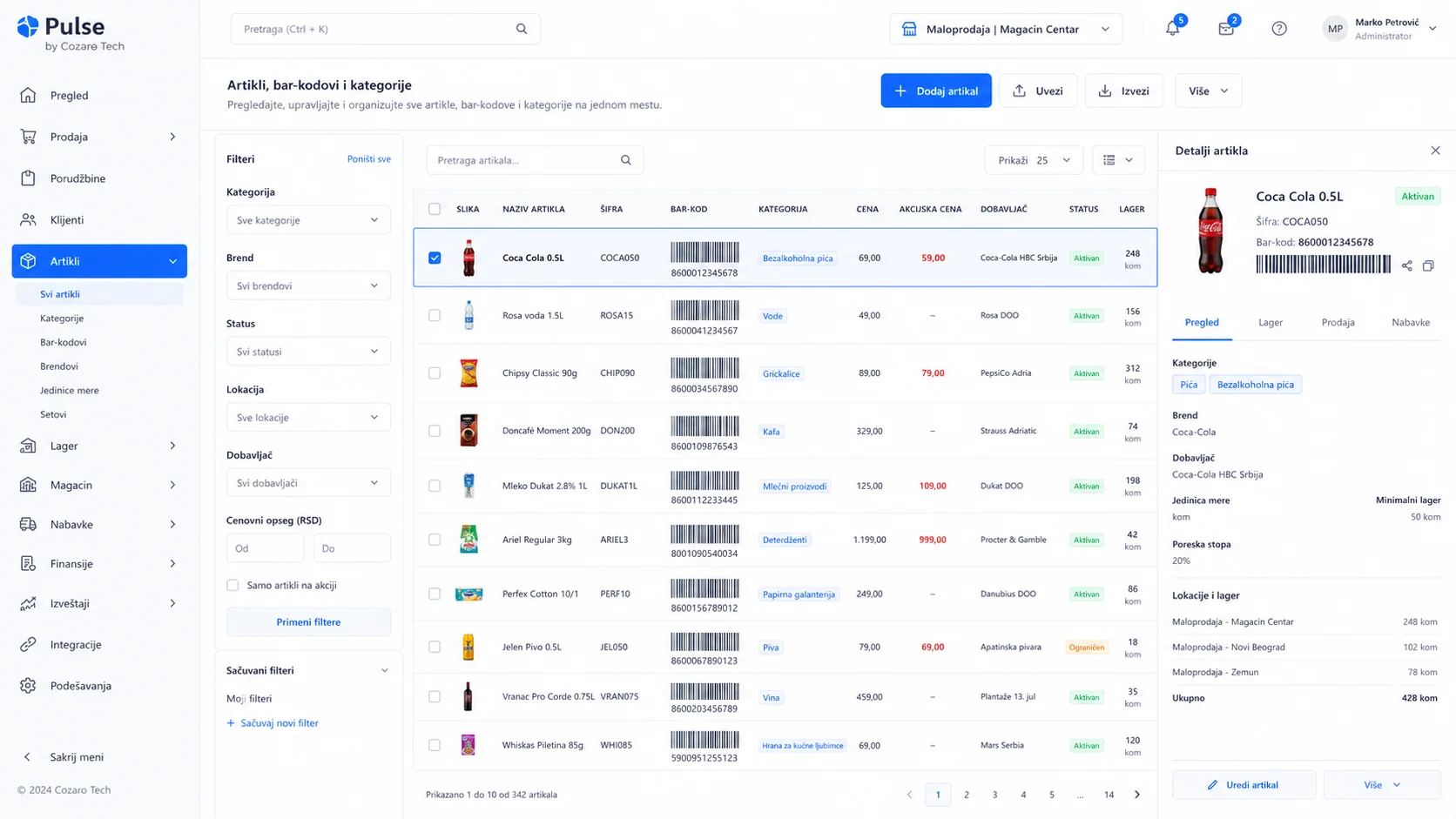 Pulse retail ERP CRM platform preview screenshot 5