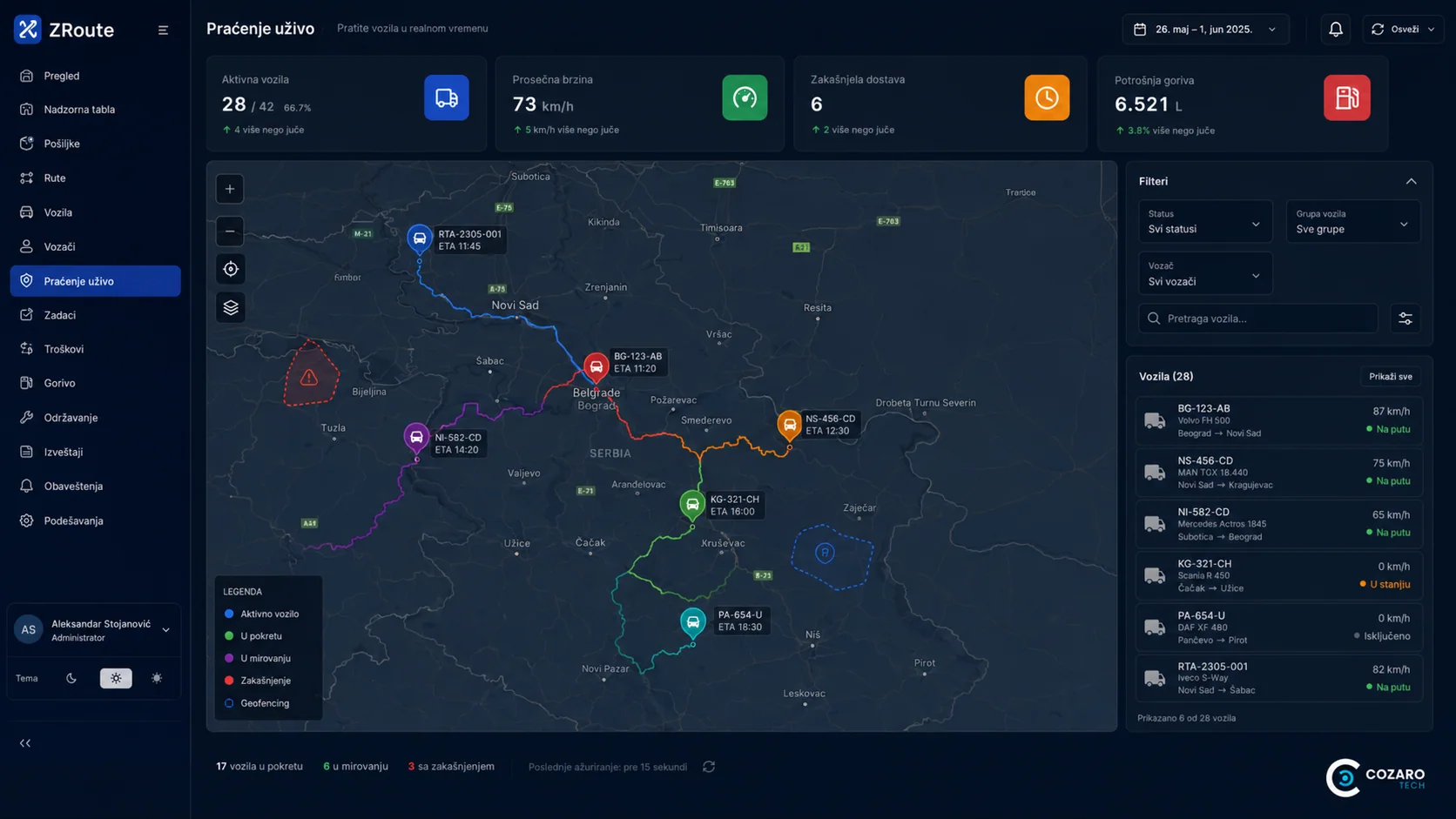 ZRoute fleet and delivery platform preview screenshot 4